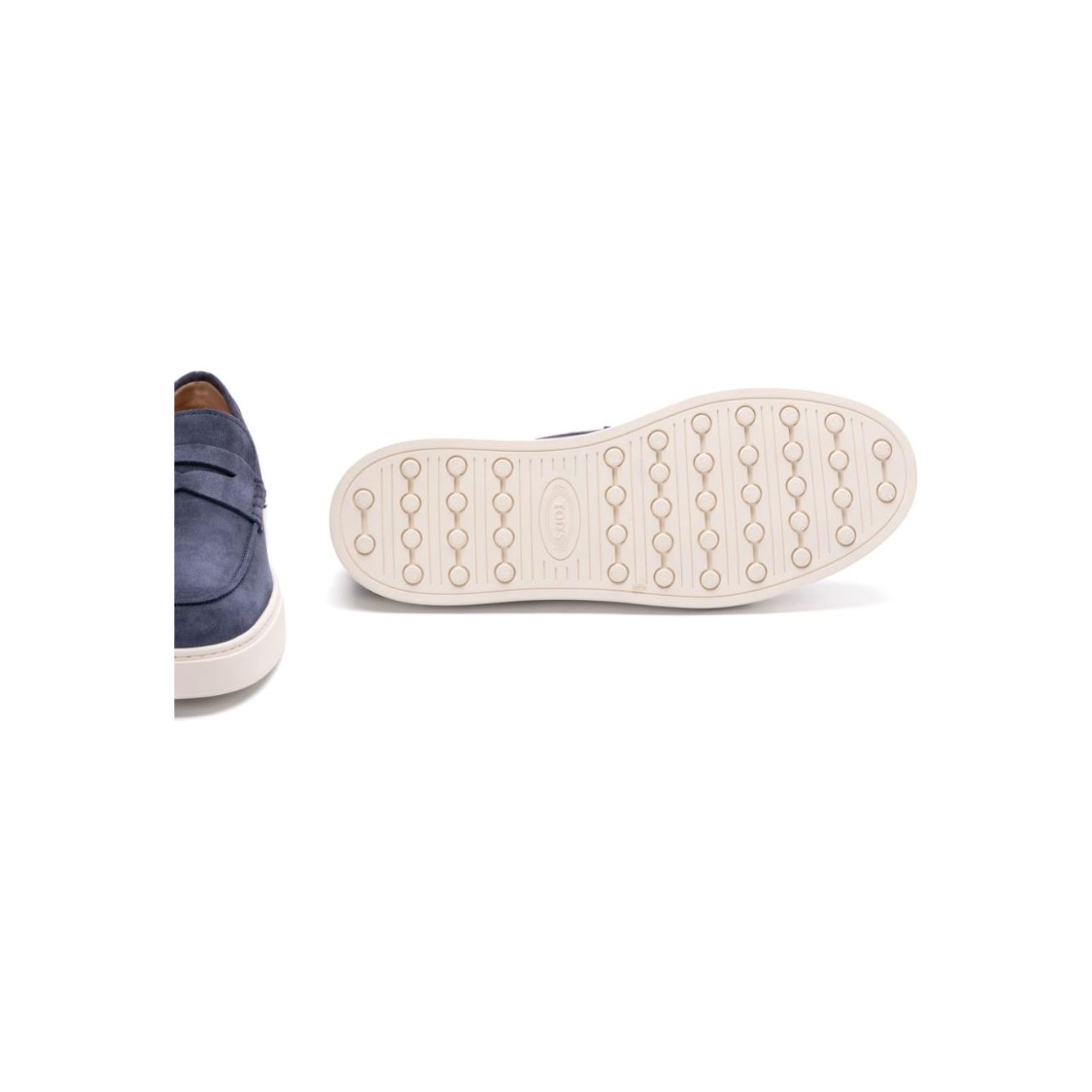 Tod's Flat shoes Blue Moccasins Tod'S Light Gray