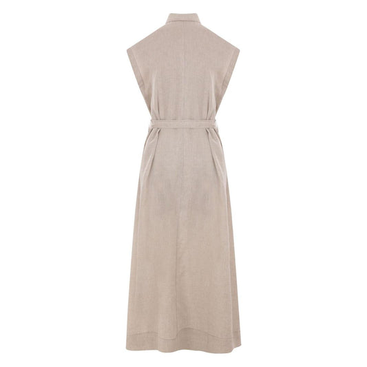 Brunello Cucinelli long linen dress Dresses Brunello Cucinelli Gray
