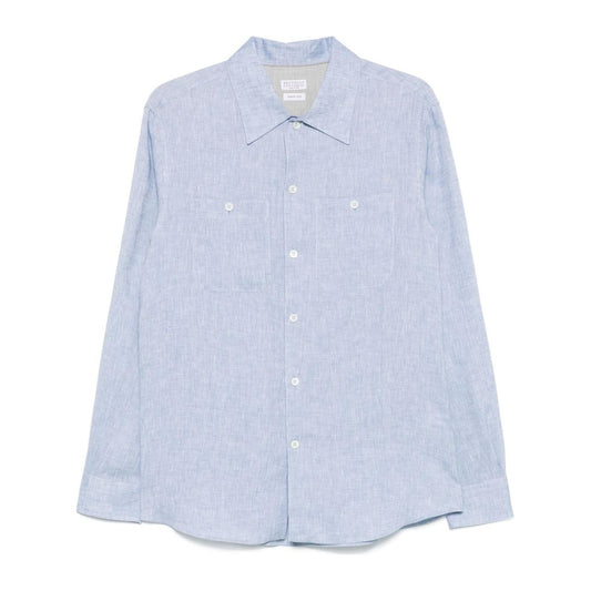 Brunello Cucinelli linen shirt Shirts Brunello Cucinelli Light Gray