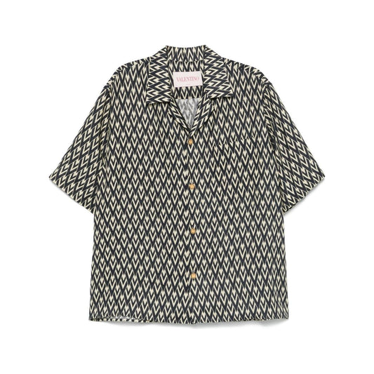 Valentino Graphic Print Shirt Shirts Valentino Light Gray
