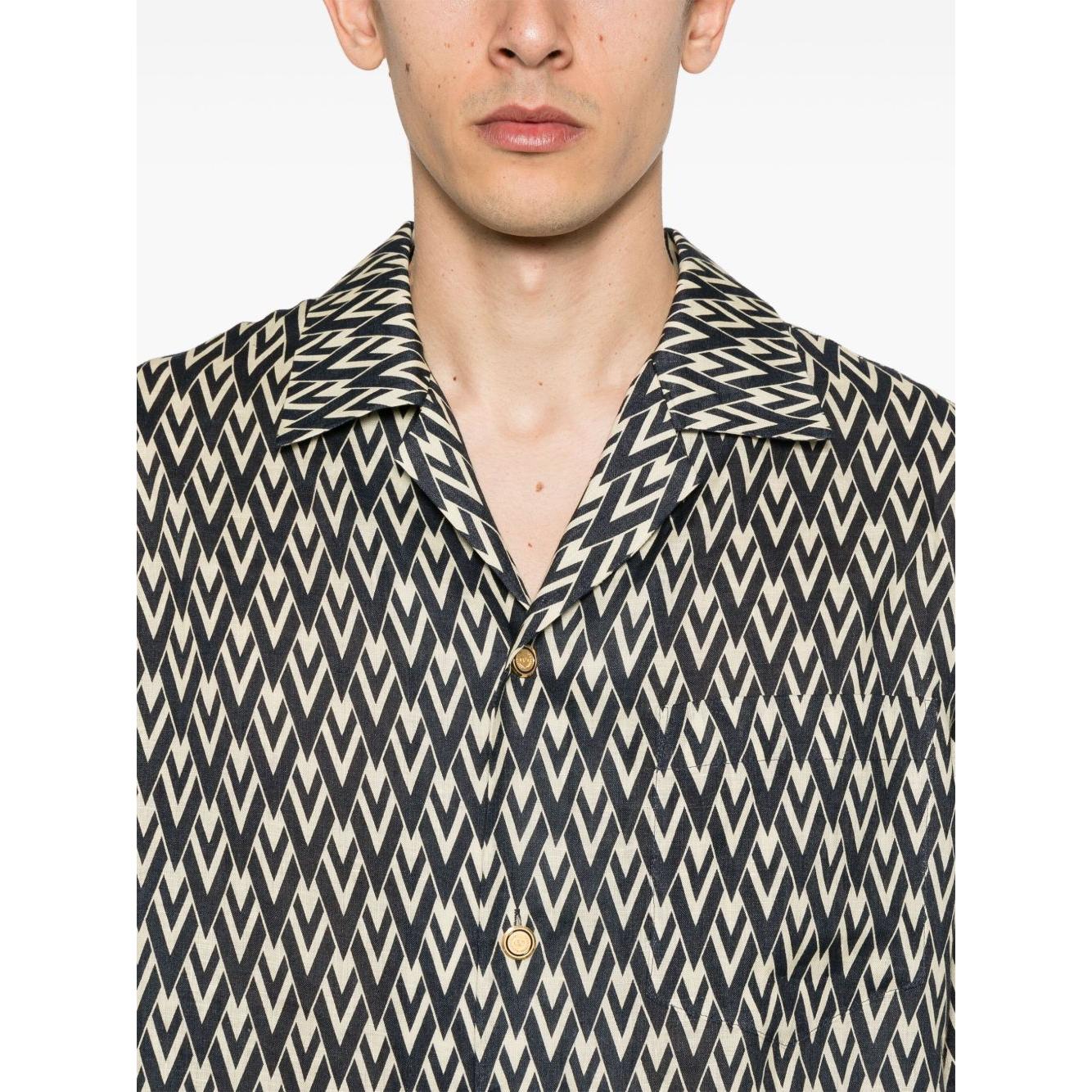 Valentino Graphic Print Shirt Shirts Valentino Light Gray