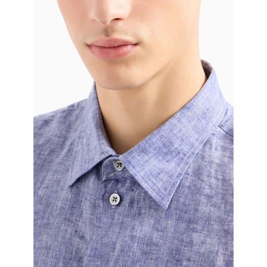 Emporio Armani linen shirt Shirts Emporio Armani Gray