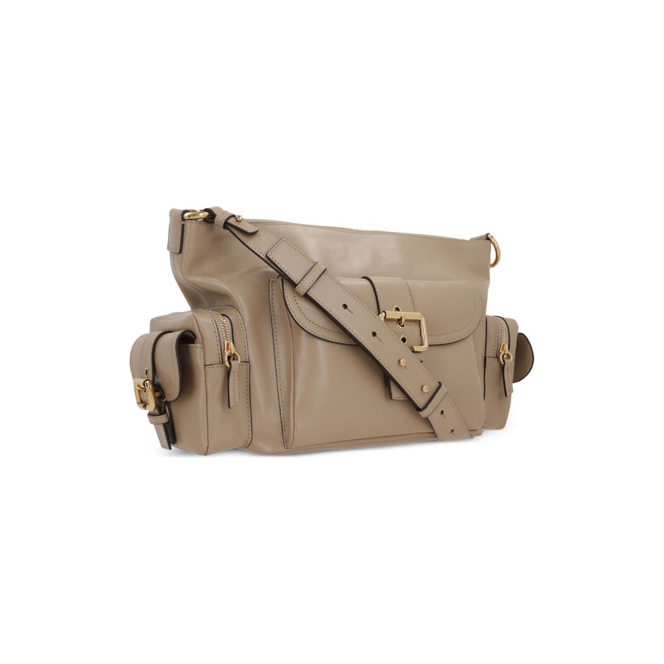 Front view with bag zipped and handles upright.