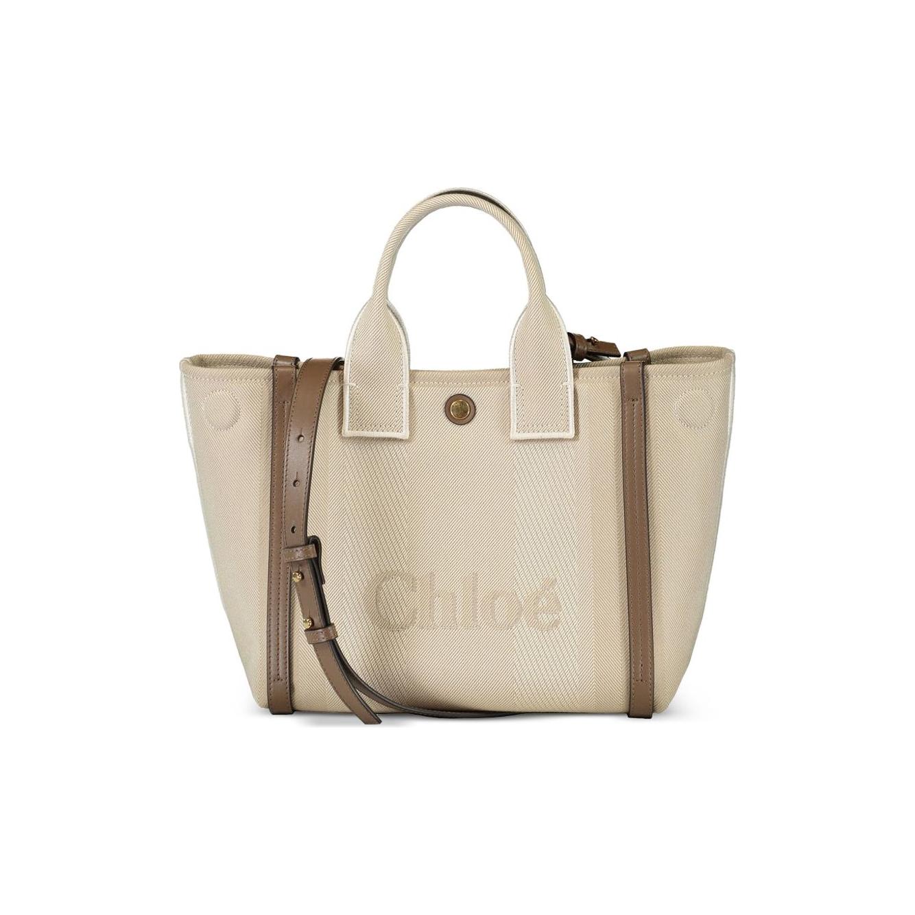 Front view with bag zipped and handles upright.