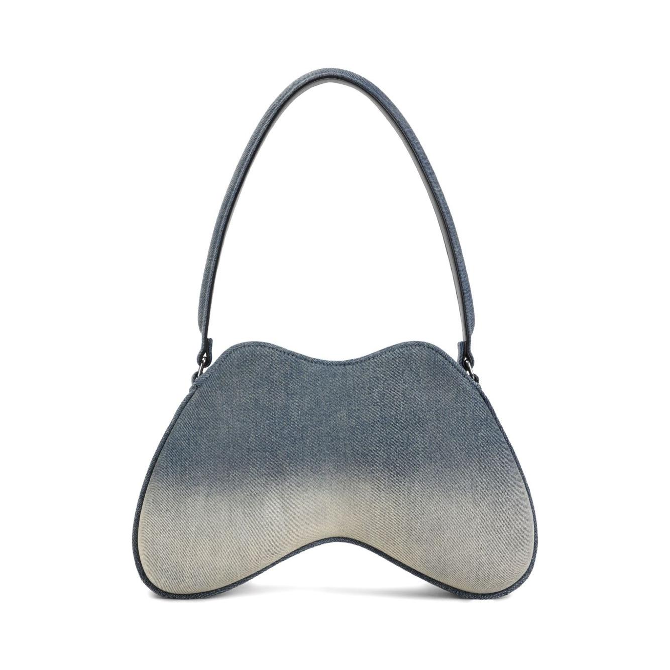 Front view with bag zipped and handles upright.