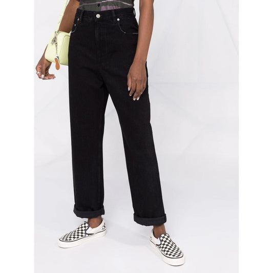 Golden Goose logo patch straight-leg trousers Jeans Golden Goose Black