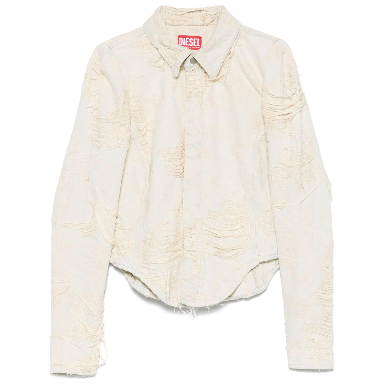 Diesel denim cotton shirt Shirts Diesel Antique White