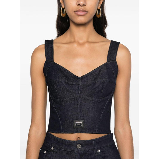 Dolce & Gabbana denim corset top