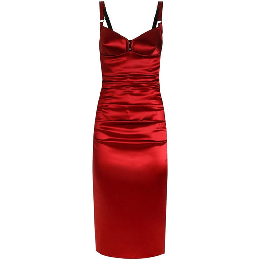 Dolce & Gabbana mid-length strapless dress Dresses Dolce & Gabbana Dark Red