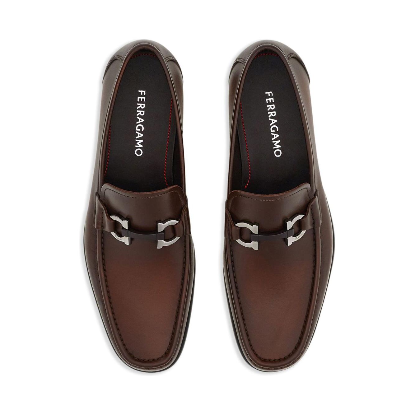 Ferragamo Gancini-plaque Loafers Moccasins Ferragamo Dark Slate Gray