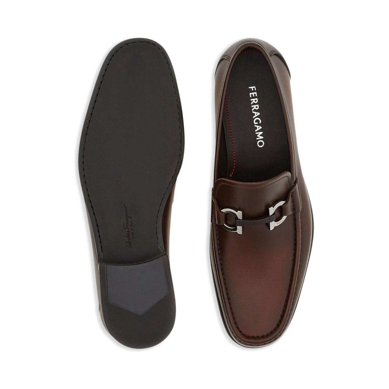 Ferragamo Gancini-plaque Loafers Moccasins Ferragamo Dark Slate Gray