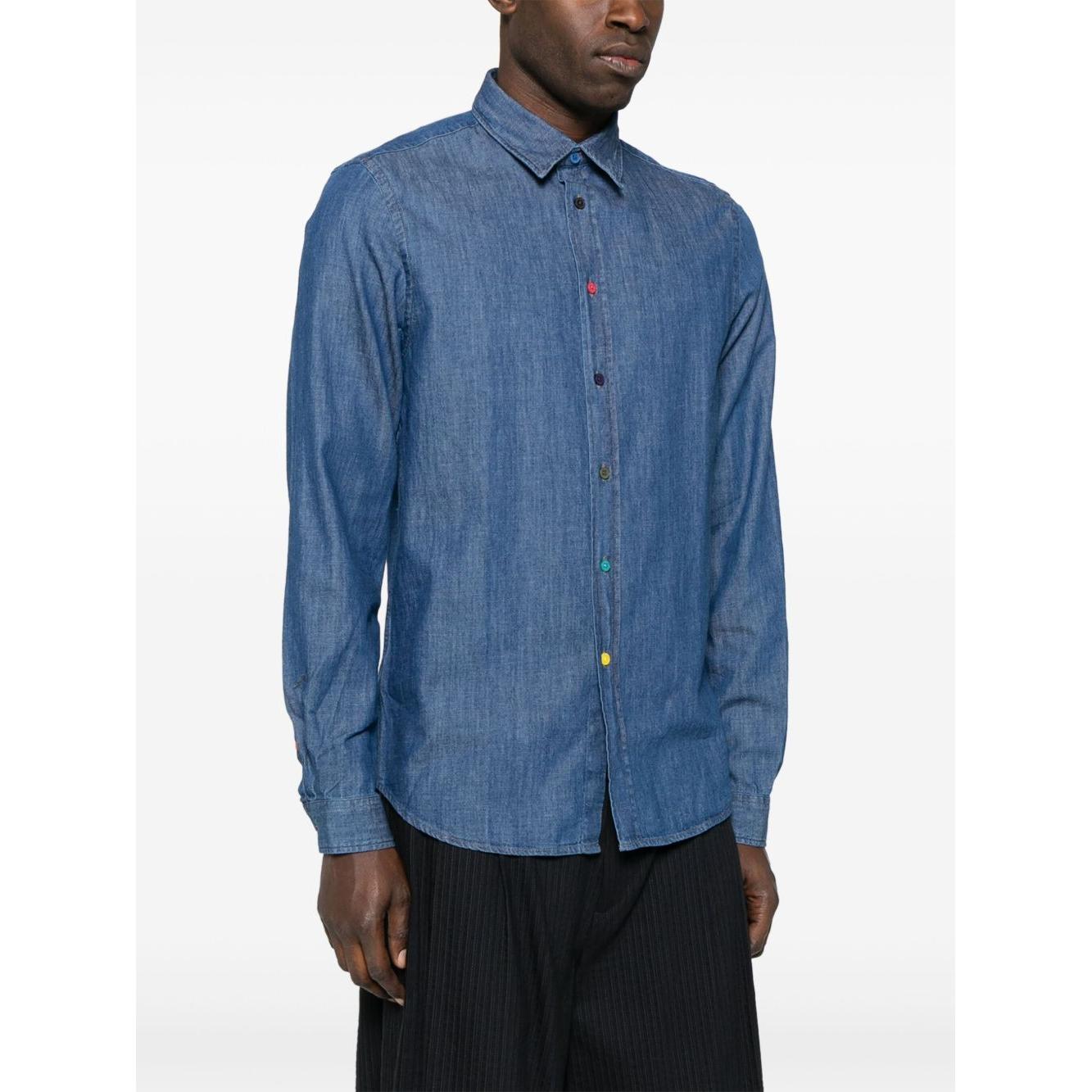 PS By Paul Smith Shirts Blue Shirts PS By Paul Smith White Smoke