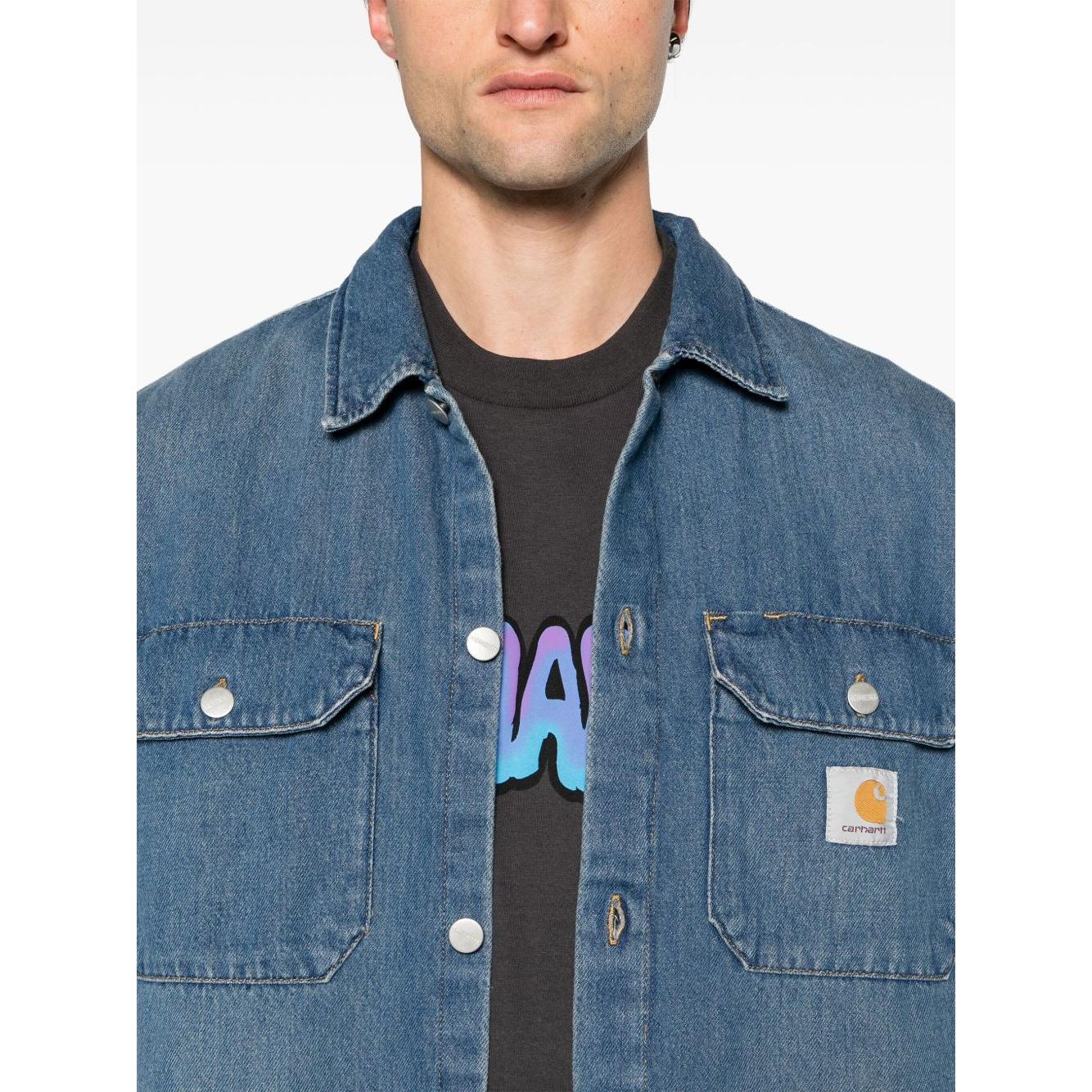 CARHARTT WIP MAIN Shirts Blue Shirts Carhartt Wip Main Dim Gray