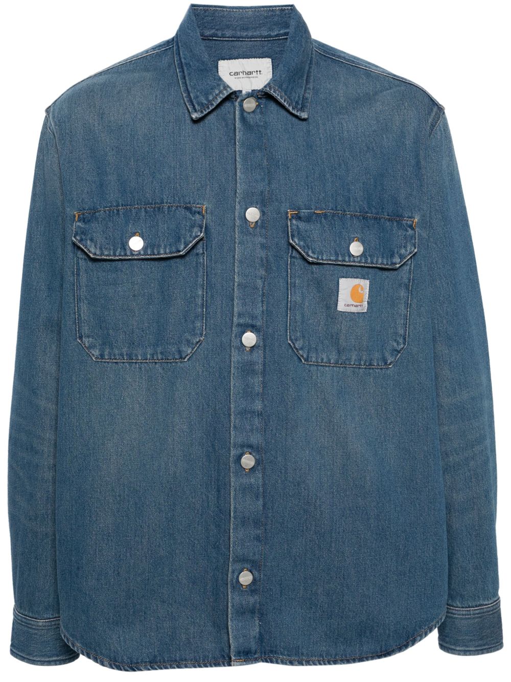 CARHARTT WIP MAIN Shirts Blue Shirts Carhartt Wip Main Dark Slate Gray