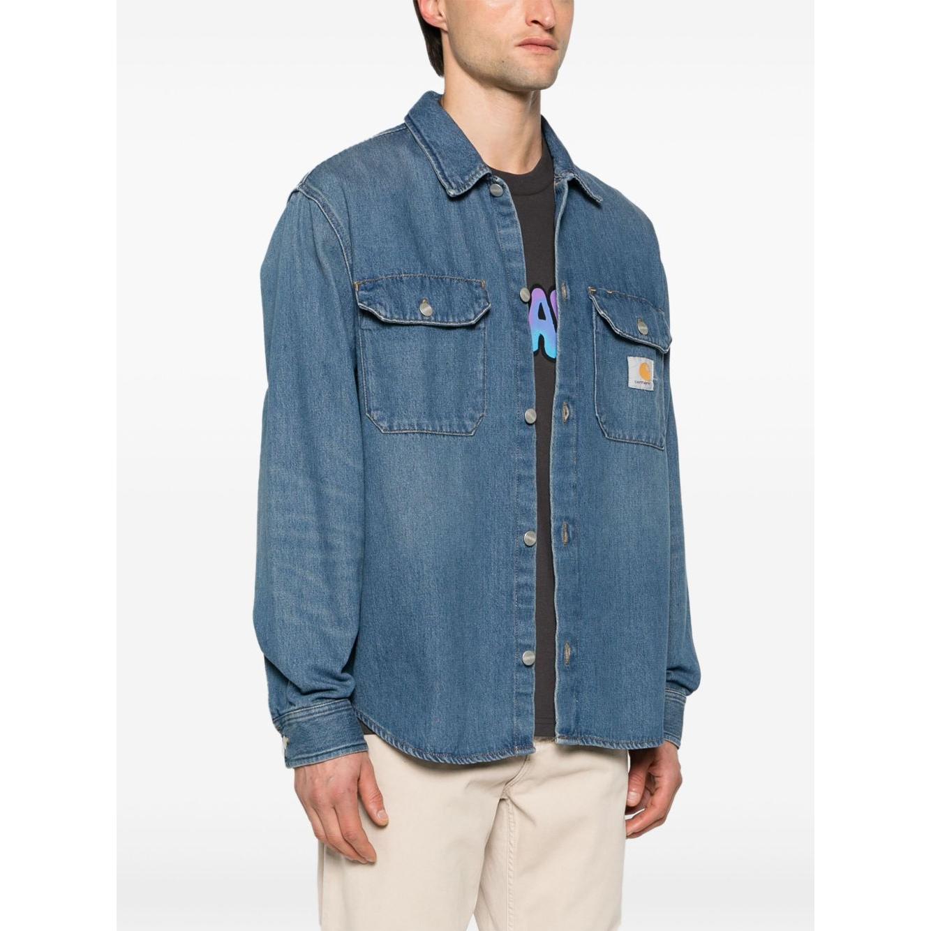 CARHARTT WIP MAIN Shirts Blue Shirts Carhartt Wip Main Dim Gray