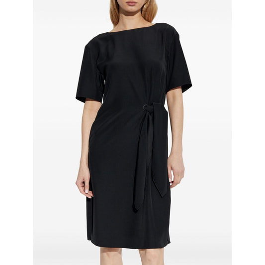 Emporio Armani midi dress with waist knot Dresses Emporio Armani White Smoke