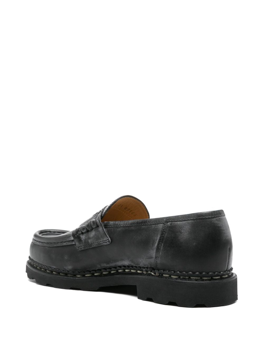 Paraboot Flat shoes Black Moccasins Paraboot Dark Slate Gray