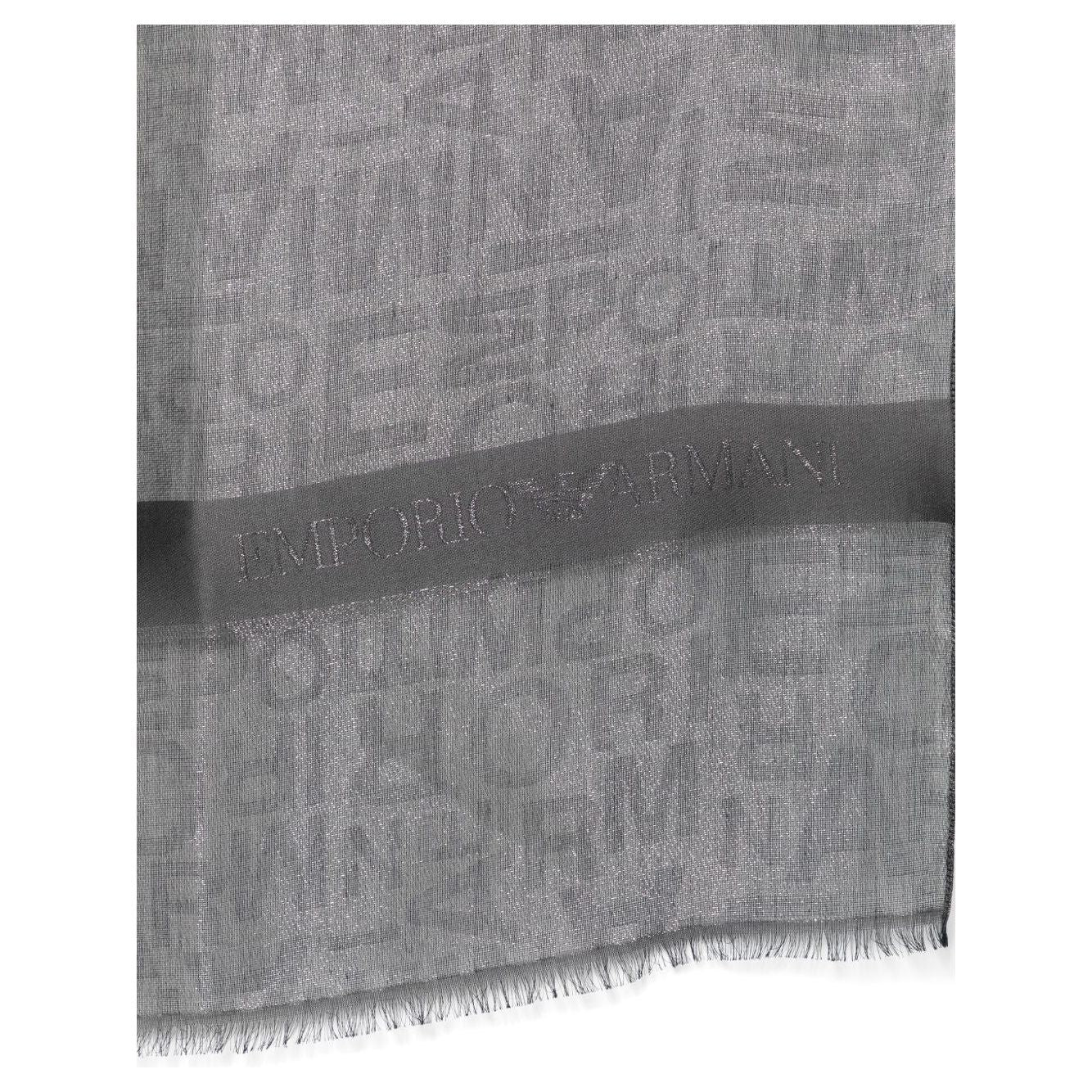 Emporio Armani Scarfs Black Scarves Hats & Gloves Emporio Armani Slate Gray