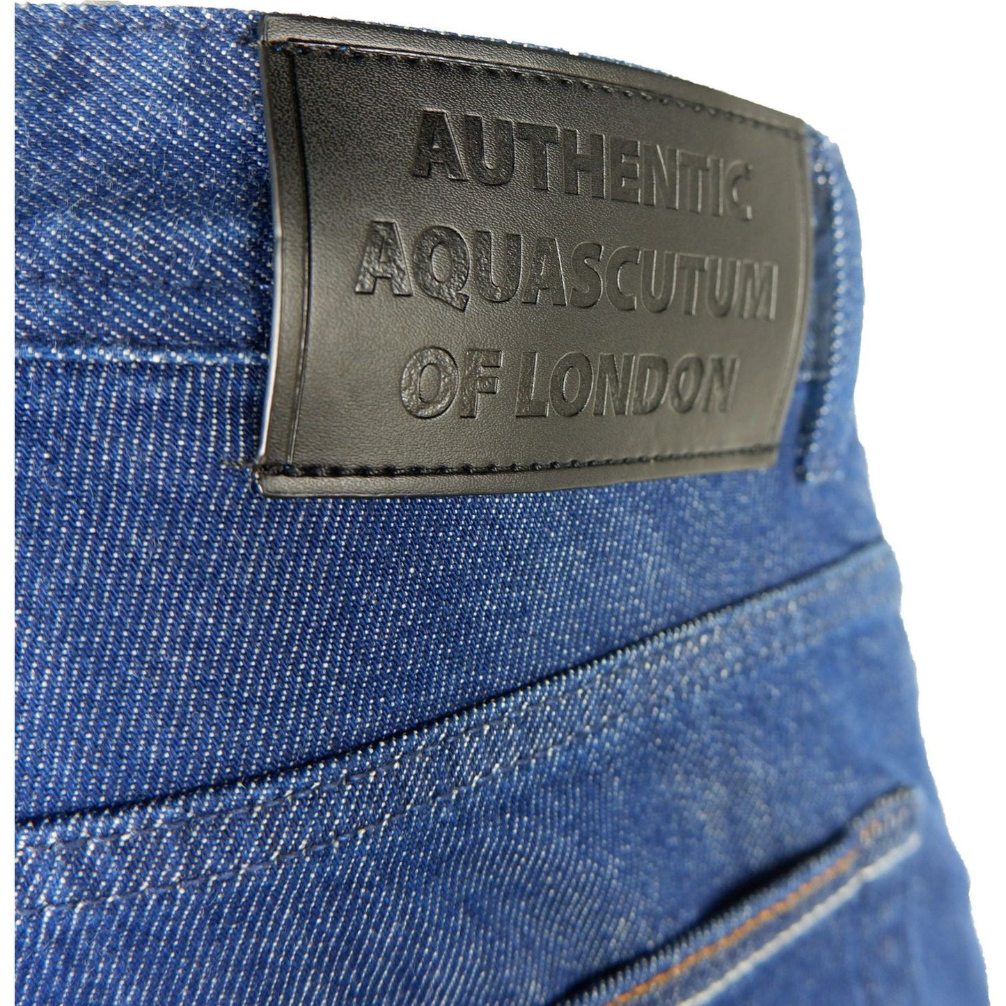 Aquascutum Blue Cotton Men Jean Aquascutum