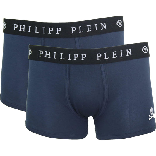 Philipp Plein Blue Cotton Men Boxer Philipp Plein