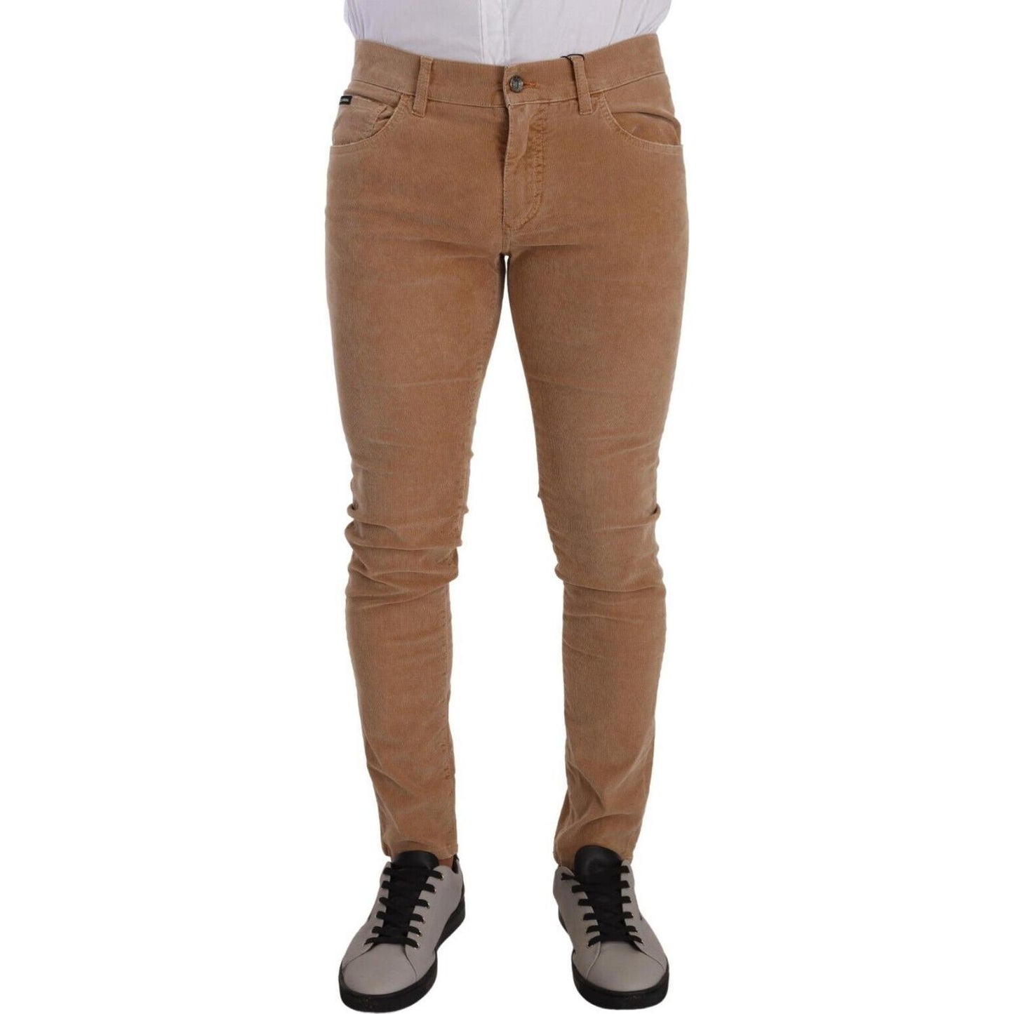 Dolce & Gabbana Elegant Slim Fit Corduroy Jeans Dolce & Gabbana