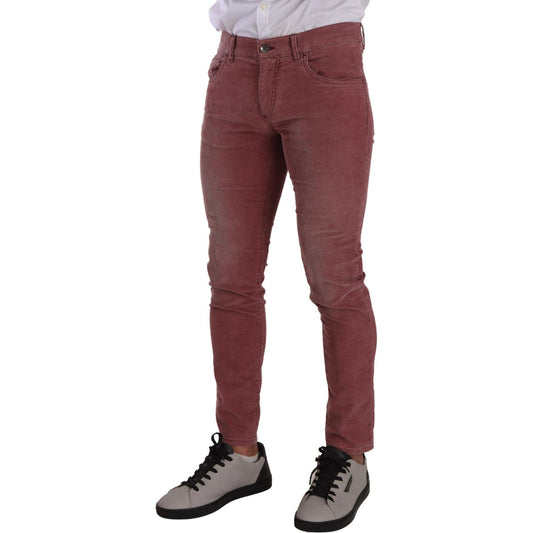 Elegant Slim Fit Corduroy Jeans