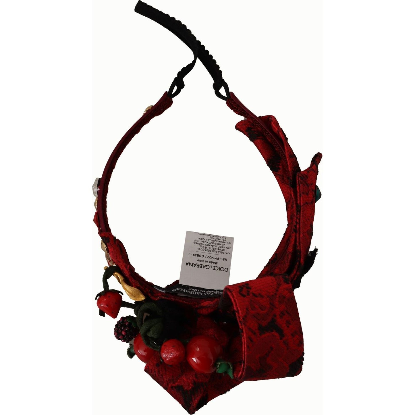 Dolce & Gabbana Cherry Sicily Embellished Red Diadem Dolce & Gabbana