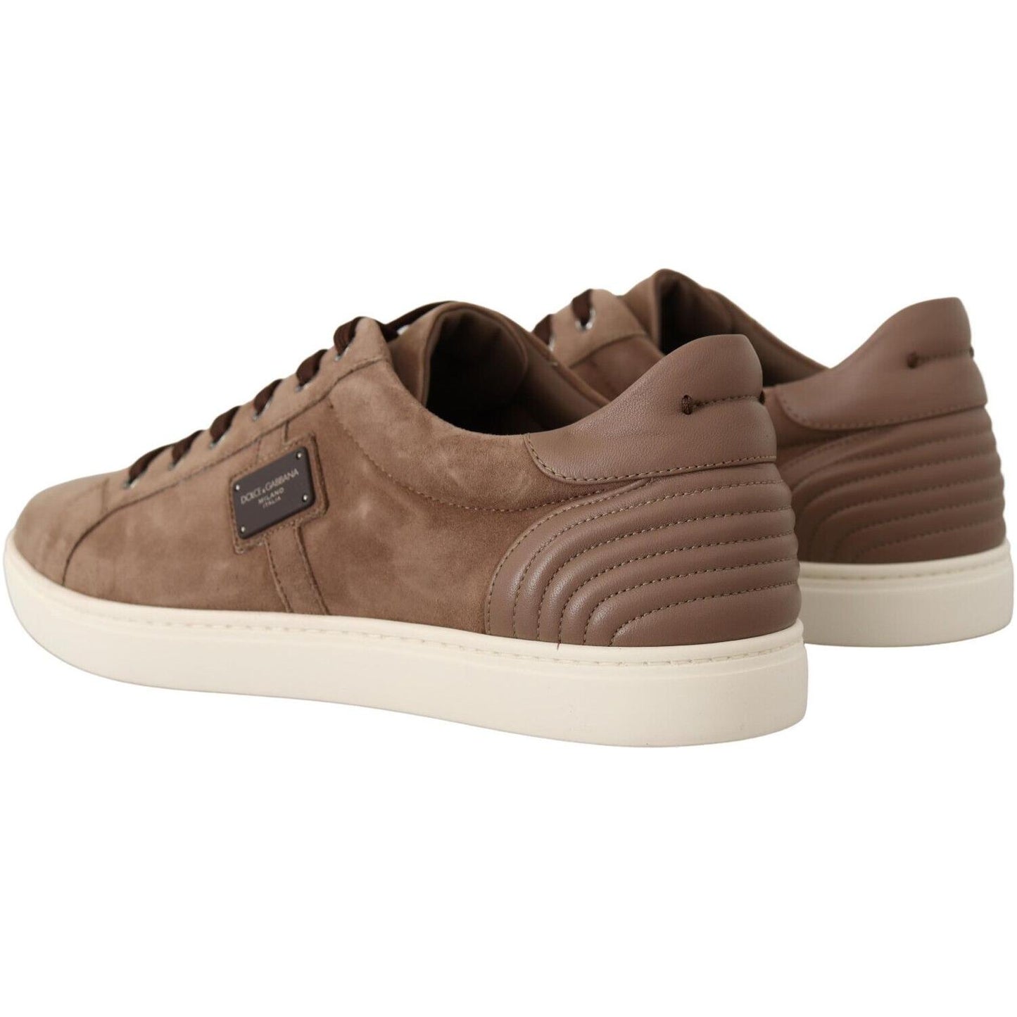 Dolce & Gabbana Elegant Brown Leather Sneakers for Men Dolce & Gabbana