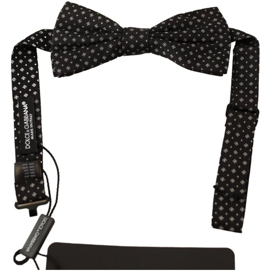 Dolce & Gabbana Elegant Silk Black Fantasy Bow Tie Dolce & Gabbana