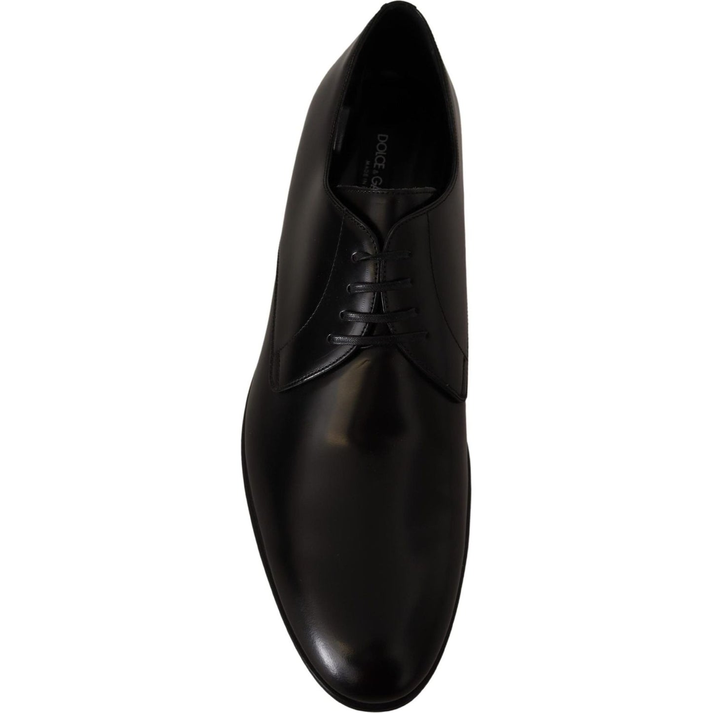 Dolce & Gabbana Elegant Black Leather Derby Shoes Dolce & Gabbana