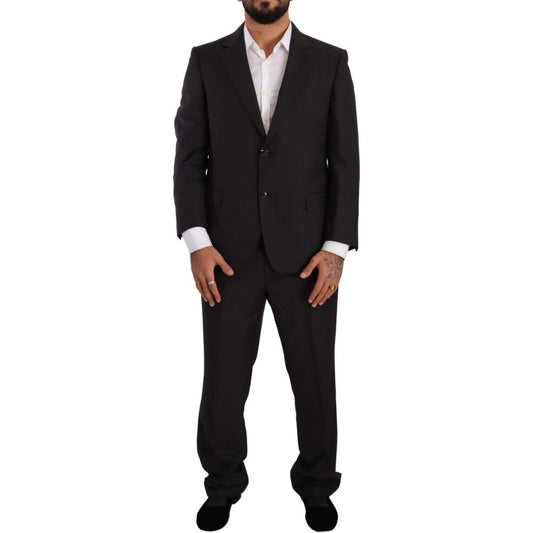 Domenico Tagliente Elegant Dark Grey Two-Piece Suit Domenico Tagliente