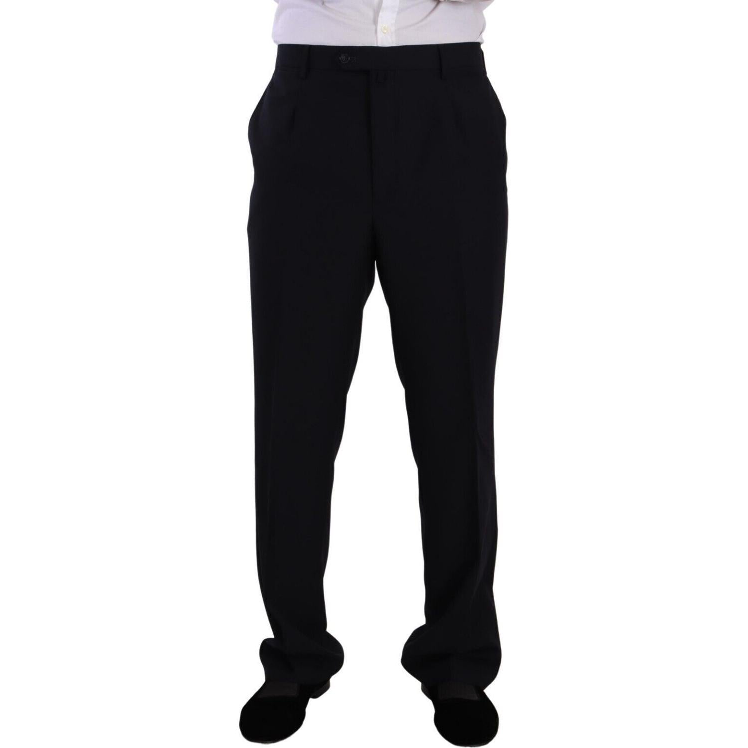 Domenico Tagliente Blue Polyester Single Breasted Formal Suit