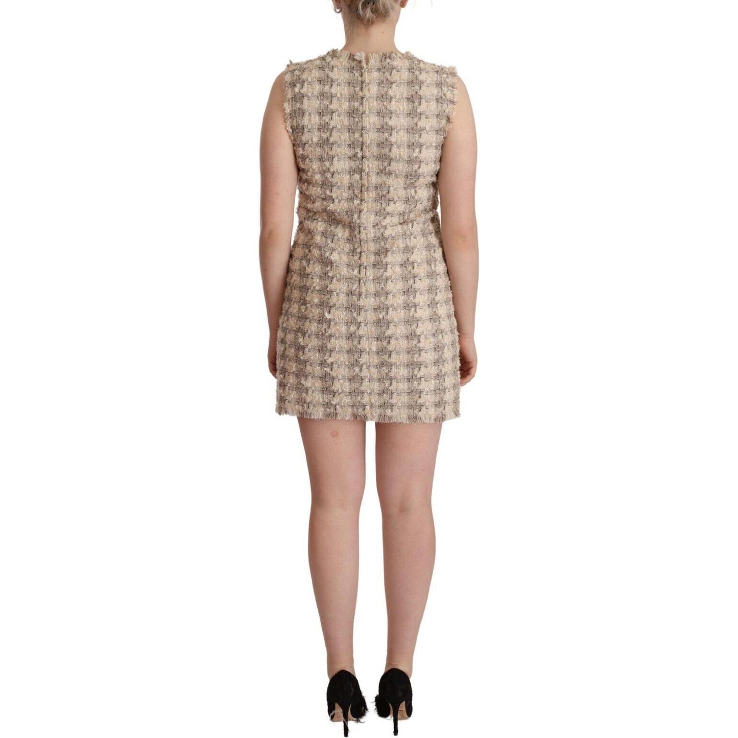 Dolce & Gabbana Chic Checkered Shift Mini Dress Dolce & Gabbana