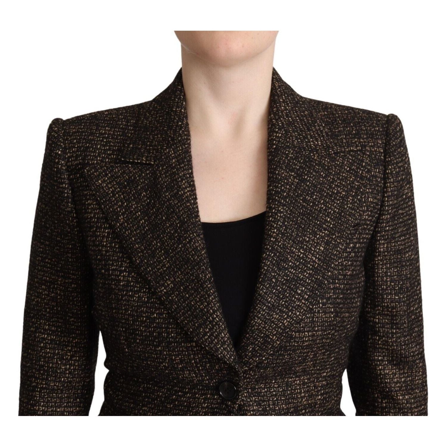 Dolce & Gabbana Dark Brown Wool Single Breasted 2 Pc Jacket Pants