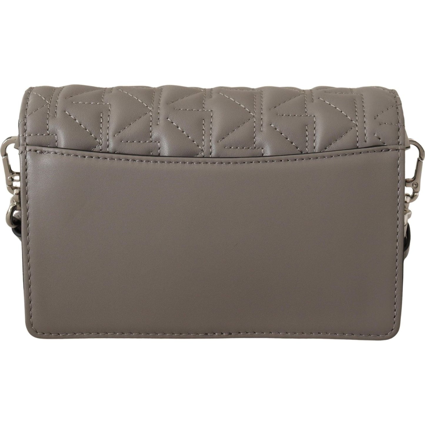 Karl Lagerfeld Light Grey Leather Crossbody Bag