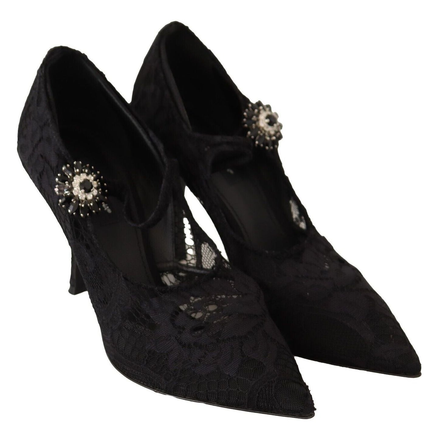 Dolce & Gabbana Elegant Black Lace Stiletto Pumps Dolce & Gabbana