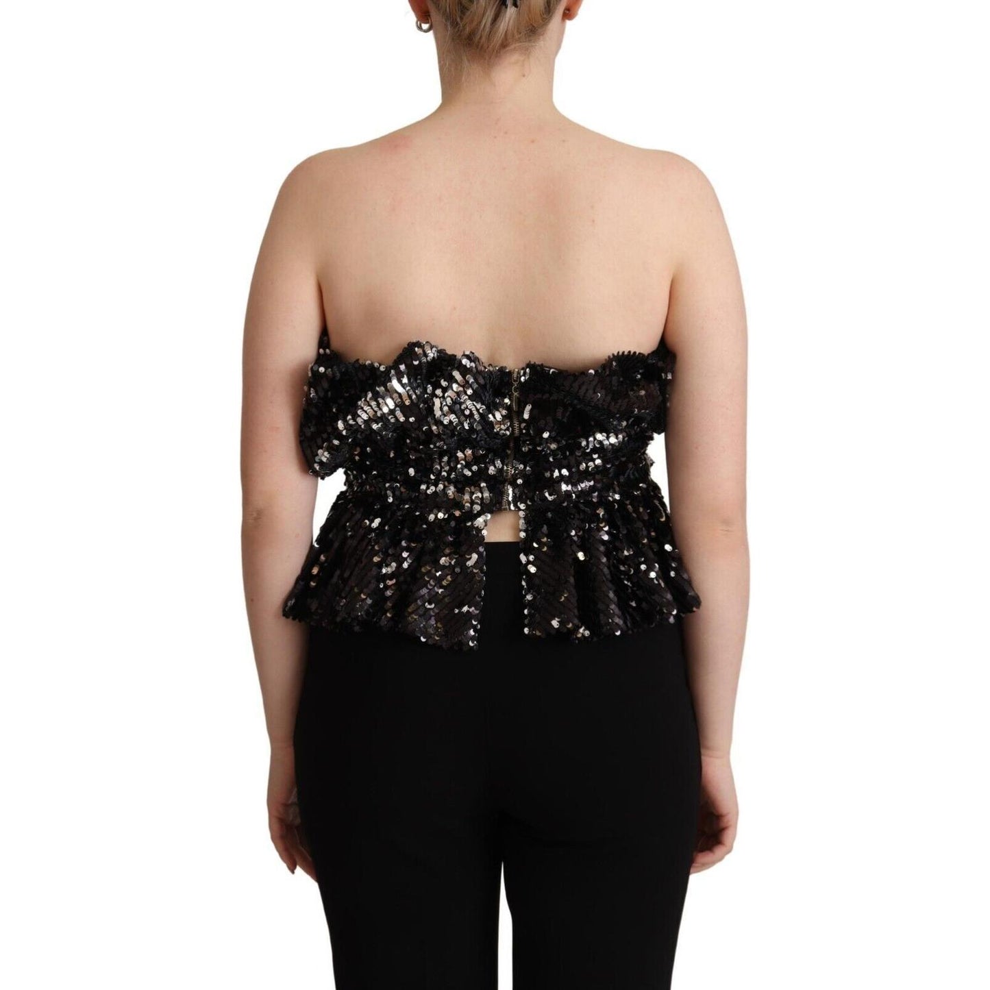 Aniye By Elegant Strapless Sequined Top Aniye By