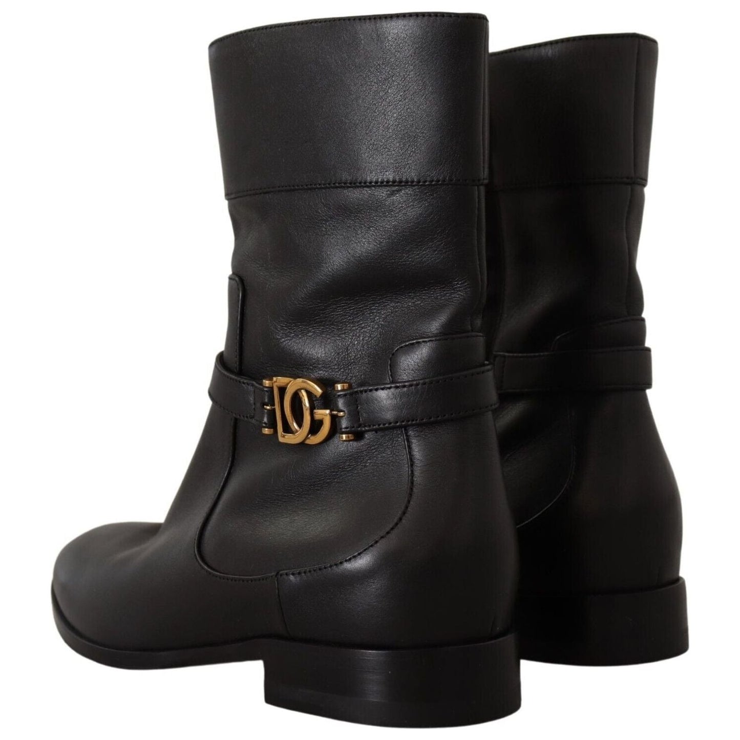 Dolce & Gabbana Elegant Leather Biker Boots Dolce & Gabbana