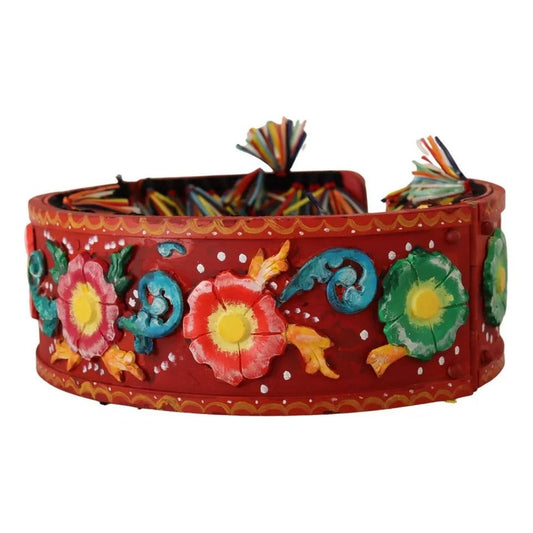 Multicolor Floral Wide Waist Carretto Belt Dolce & Gabbana