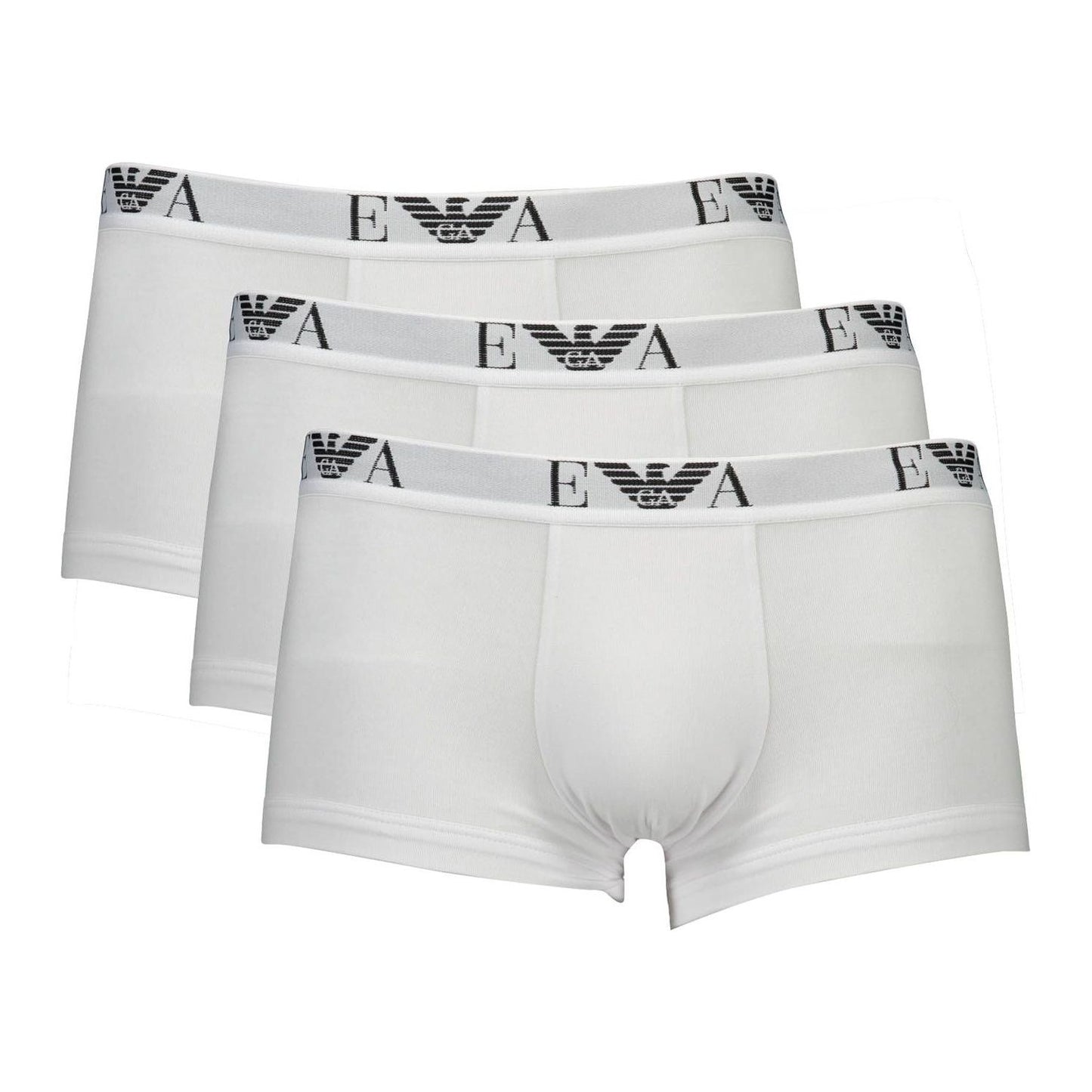 Emporio Armani White Cotton Men Trunk Emporio Armani