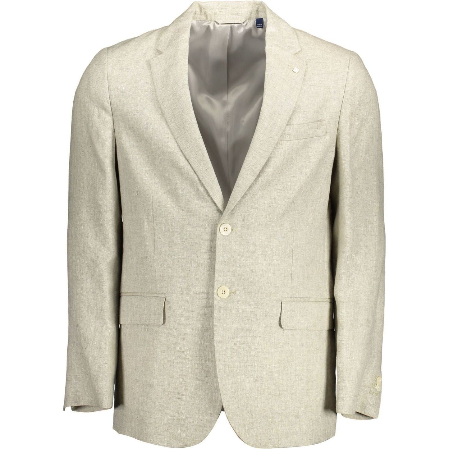 Gant Beige Linen Men Jacket Gant