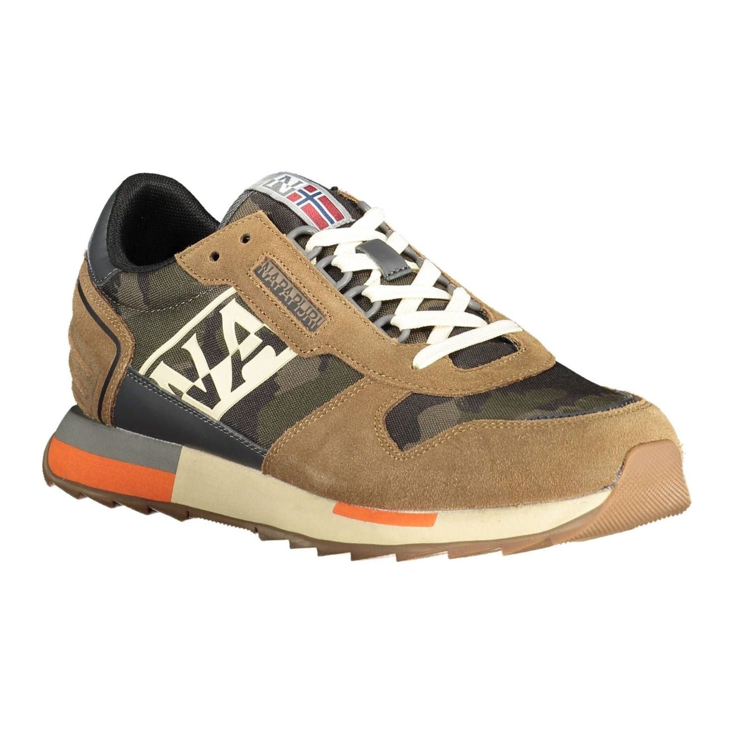 Napapijri Beige Leather Men Sneaker Napapijri