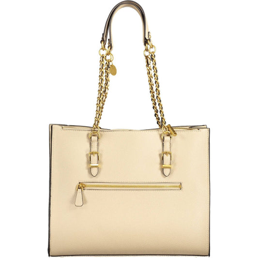 Guess Jeans Beige Polyethylene Women Handbag Guess Jeans