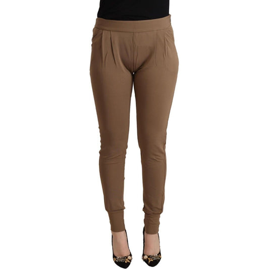 Scervino Street Chic Brown Mid Waist Tapered Pants Scervino Street