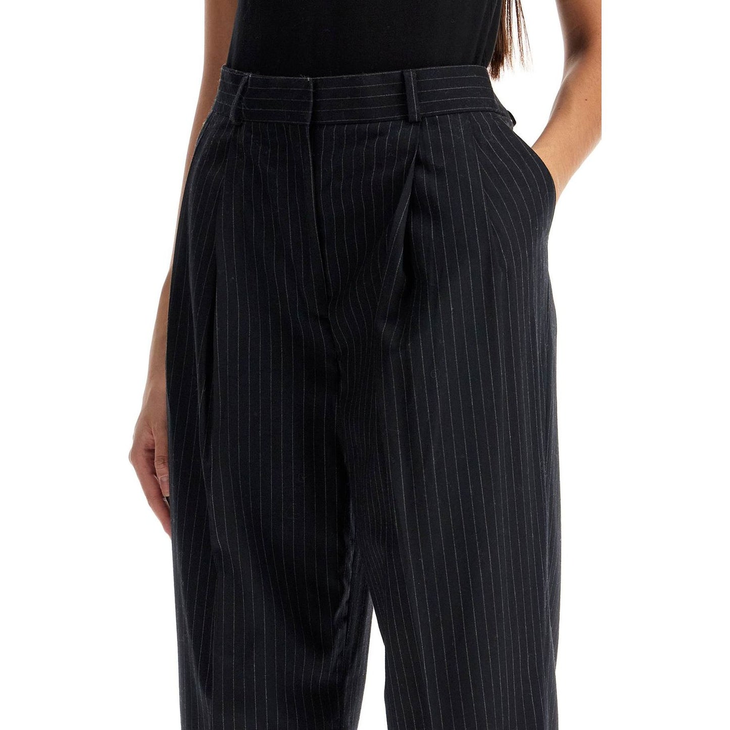 Toteme double pleated pinstripe trousers Trousers Toteme