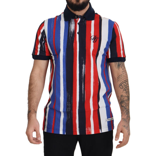 Dolce & Gabbana Elegant Striped Cotton Polo T-shirt Dolce & Gabbana