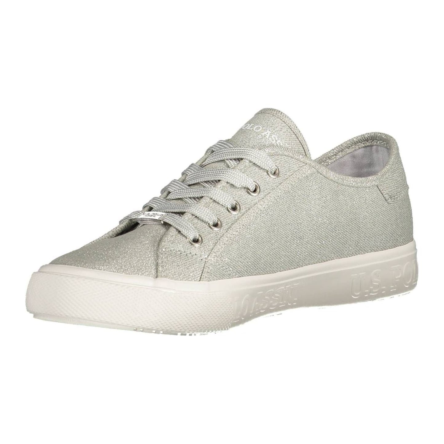 U.S. POLO ASSN. Silver Polyester Women Sneaker U.S. POLO ASSN.