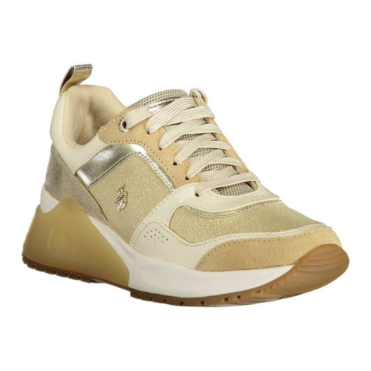 U.S. POLO ASSN. Gold Polyester Women Sneaker U.S. POLO ASSN.