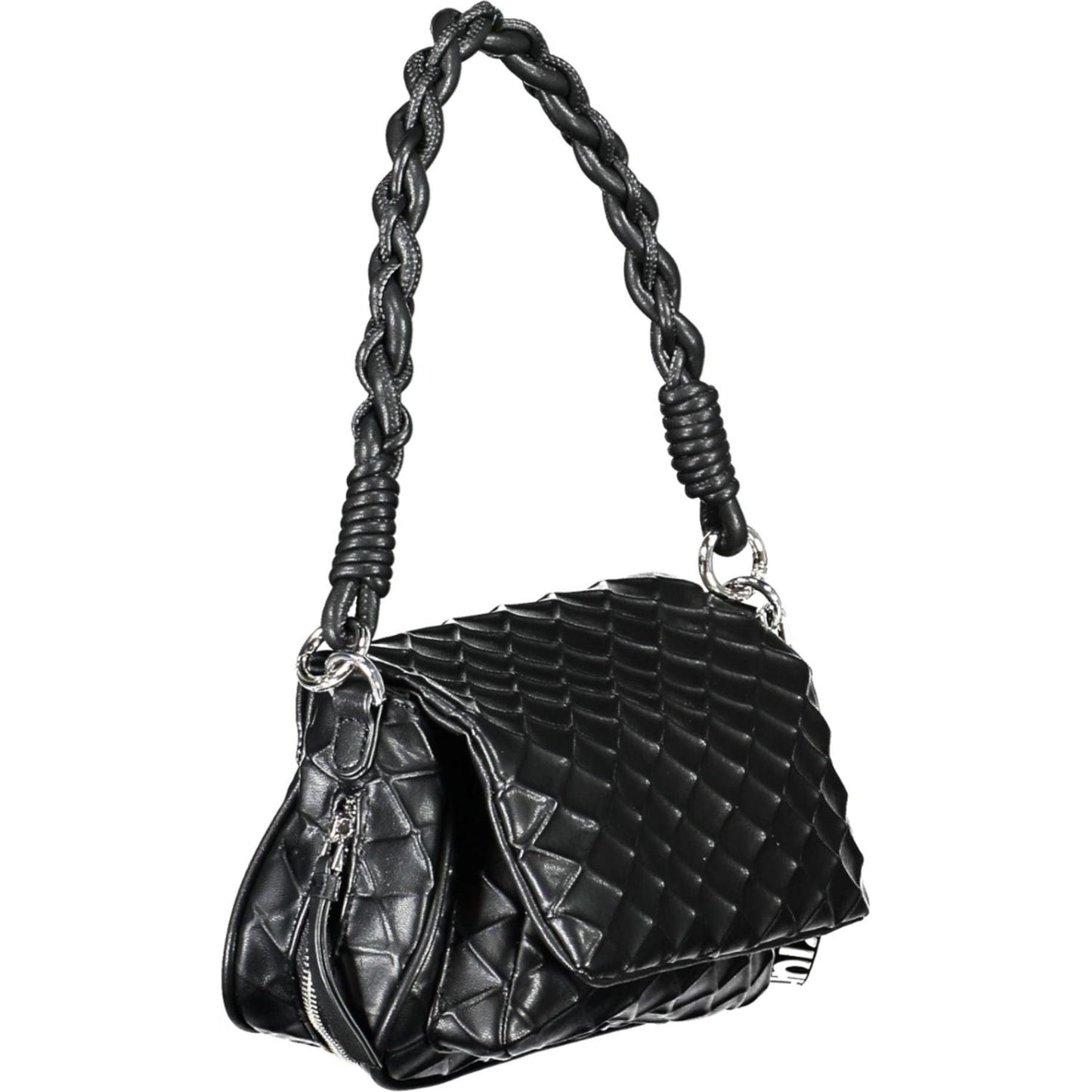 Chic Black Expandable Shoulder Bag