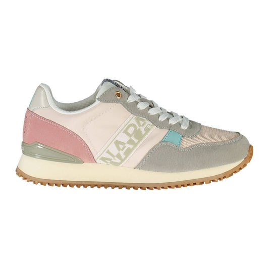 Napapijri Chic Pink Laced Sneakers with Logo Detail Napapijri